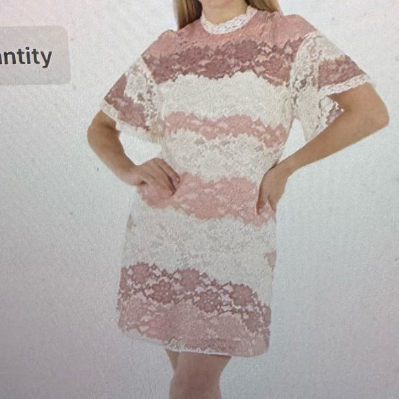 Burberry, Elizabeth’s New With tags Lace Dress in Pink and White size 6/8 - Picture 1 of 9